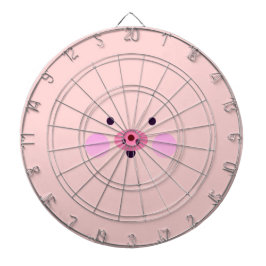 Pink Little Piggy Metal Cage Dartboard Dartscheibe
