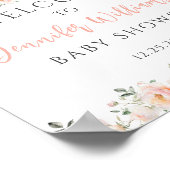 Pink Little Pumpkin Baby Dusche Begrüßungszeichen Poster (Ecke)