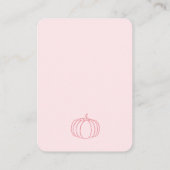 Pink Little Pumpkin Baby Dusche bringen ein Buch Begleitkarte (Rückseite)