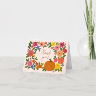 Pink Little Pumpkin Baby Dusche Dankeskarte