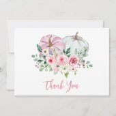 Pink Little Pumpkin Baby Dusche Dankeskarte (Vorderseite)