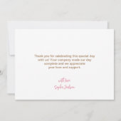 Pink Little Pumpkin Baby Dusche Dankeskarte (Rückseite)