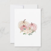 Pink Little Pumpkin Baby Dusche Dankeskarte (Rückseite)