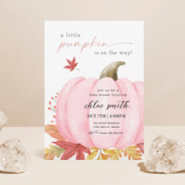 Pink Little Pumpkin Baby Dusche Einladung