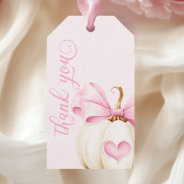 Pink Little Pumpkin Baby Dusche Gefallen Geschenkanhänger