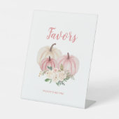 Pink Little Pumpkin Baby Dusche Gefallen Sockelschild (Vorderseite)