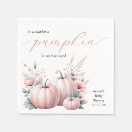 Pink Little Pumpkin Baby Dusche Serviette