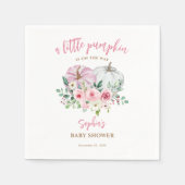 Pink Little Pumpkin Baby Dusche Serviette (Vorderseite)