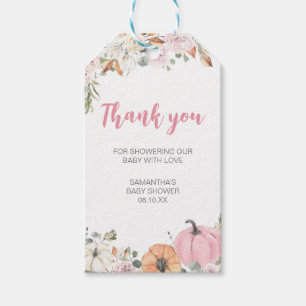 Pink Little Pumpkin Baby Duwer Fevor Tags Geschenkanhänger