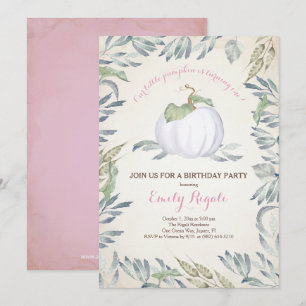 Pink Little Pumpkin BIRTHDAY PARTY Einladung