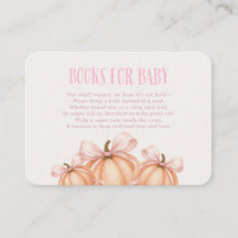 Pink Little Pumpkin Books for Baby card