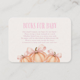 Pink Little Pumpkin Books for Baby card Visitenkarte