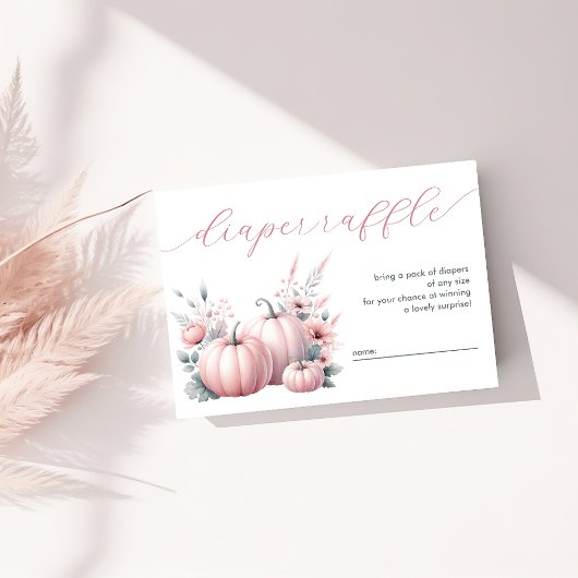 Pink Little Pumpkin Diaper Begleitkarte