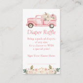 Pink Little Pumpkin Diaper Raffle Ticket Begleitkarte (Vorderseite)