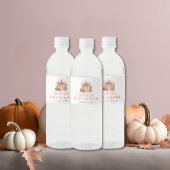 Pink Little Pumpkin Fall Girl Babydusche Wasserflaschenetikett