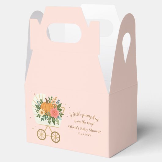 Pink Little Pumpkin Girl Baby Shower Geschenkschachtel (Geöffnet)