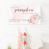 Pink Little Pumpkin Herbst Babydusche Banner (Insitu)