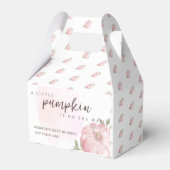 Pink Little Pumpkin Herbst Babydusche Geschenkschachtel (Rückseite)