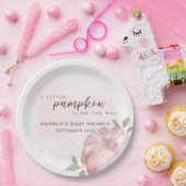 Pink Little Pumpkin Herbst Babydusche Pappteller (Party)