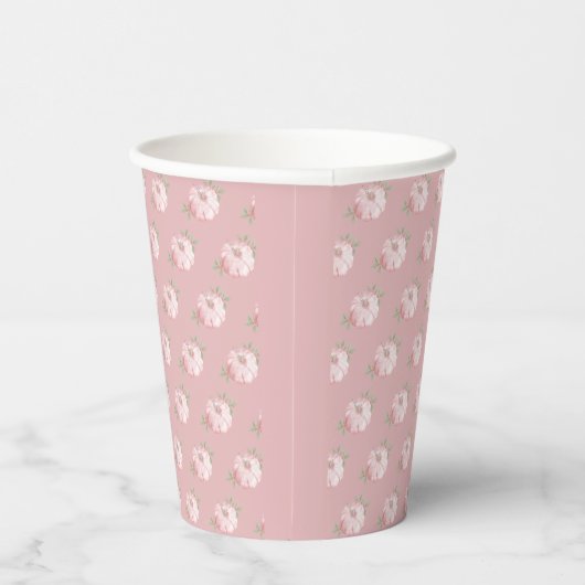 Pink Little Pumpkin Pattern Fall Baby Dusche Pappbecher (Rechts)