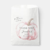 Pink Little Pumpkin Simple Autumn Baby Girl Dusche Geschenktütchen (Vorderseite)