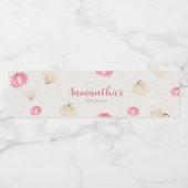 Pink Little Pumpkins Baby Dusche Flasche Etikett (Einzelnes Label)