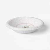 Pink Little Snowflake Babydusche Pappteller (Gewinkelt)