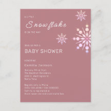 Pink Little Snowflake Winter Baby Dusche für Mädch