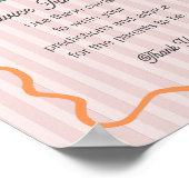 Pink Little Süsse Citrus Duschbeilage für Baby Poster (Ecke)