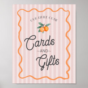 Pink Little Süsse Citrus Karten und Geschenke Poster