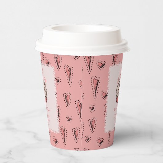 Pink Little Süsse Pie Herbst Kinderdusche Pappbecher (Rechts)