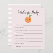 Pink Little Süsse Wünsche für eine Babykarte (Vorne/Hinten)