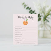 Pink Little Süsse Wünsche für eine Babykarte (Stehend Vorderseite)