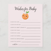 Pink Little Süsse Wünsche für eine Babykarte (Vorderseite)
