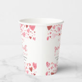 Pink Little Sweetheart Valentine's Day Babydusche Pappbecher (Rechts)