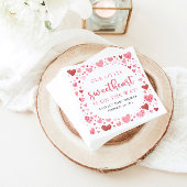 Pink Little Sweetheart Valentine's Day Babydusche Serviette
