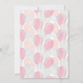 Pink Little Teddy Bear Baby Dusche Einladung (Rückseite)