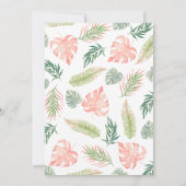 Pink Little Wild One Safari Jungle Baby Shower Einladung (Rückseite)