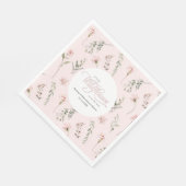 Pink Little Wildblume Baby Girl Dusche Serviette (Ecke)