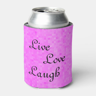 Pink Live Liebe Laugh Stubby Holder, Dosenkühler