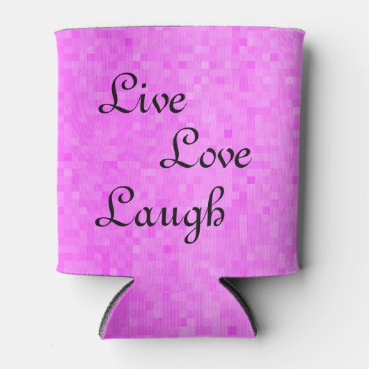 Pink Live Liebe Laugh Stubby Holder, Dosenkühler (Vorderseite)