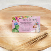 Pink Llama and Cactus Books for Baby Begleitkarte