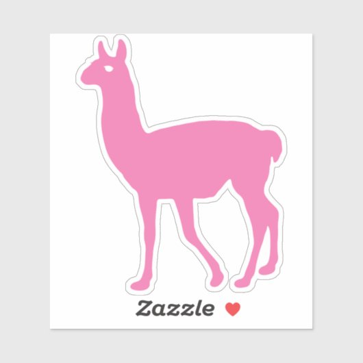 Pink Llama Aufkleber (Blatt)