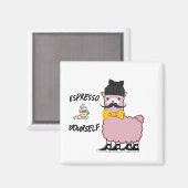 Pink Llama Espresso Ihr Lieblingsmagnet Magnet (Vorderseite/Rückseite)