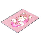 Pink Llama Liebe & Polka Dots Notizblock (Linke Seite)