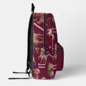 Pink Llama Muster perzonisiert Bedruckter Rucksack (Links)