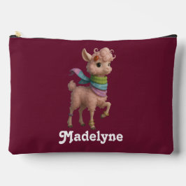 Pink Llama Muster perzonisiert Zubehörtasche