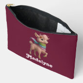 Pink Llama Muster perzonisiert Zubehörtasche (Offen)