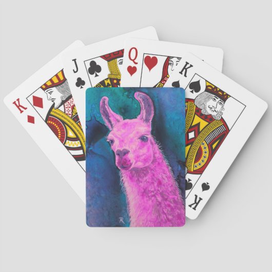 Pink Llama Playing Cards Spielkarten (Rückseite)
