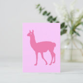 Pink Llama Postkarte (Stehend Vorderseite)